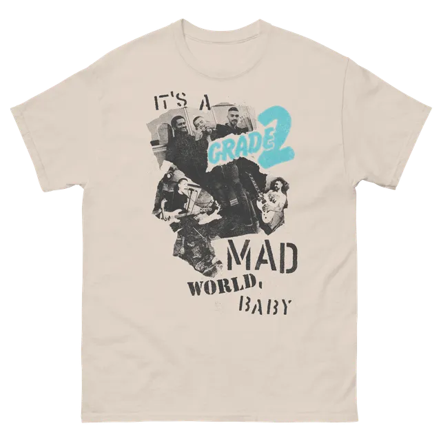 grade-2-mad-world-t-shirt-naturel-collage-photo image 1