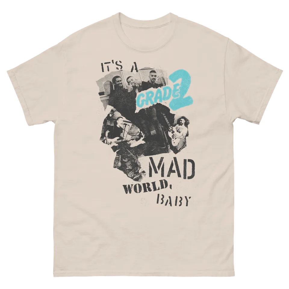 grade-2-mad-world-t-shirt-naturel-collage-photo image 1
