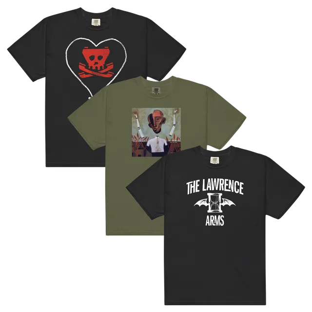 lot-3-t-shirts-alkaline-trio-hot-water-music-lawrence-arms image 1