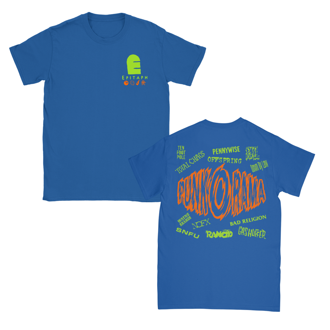 punk-o-rama-logo-t-shirt-bleu-royal-coton image 1