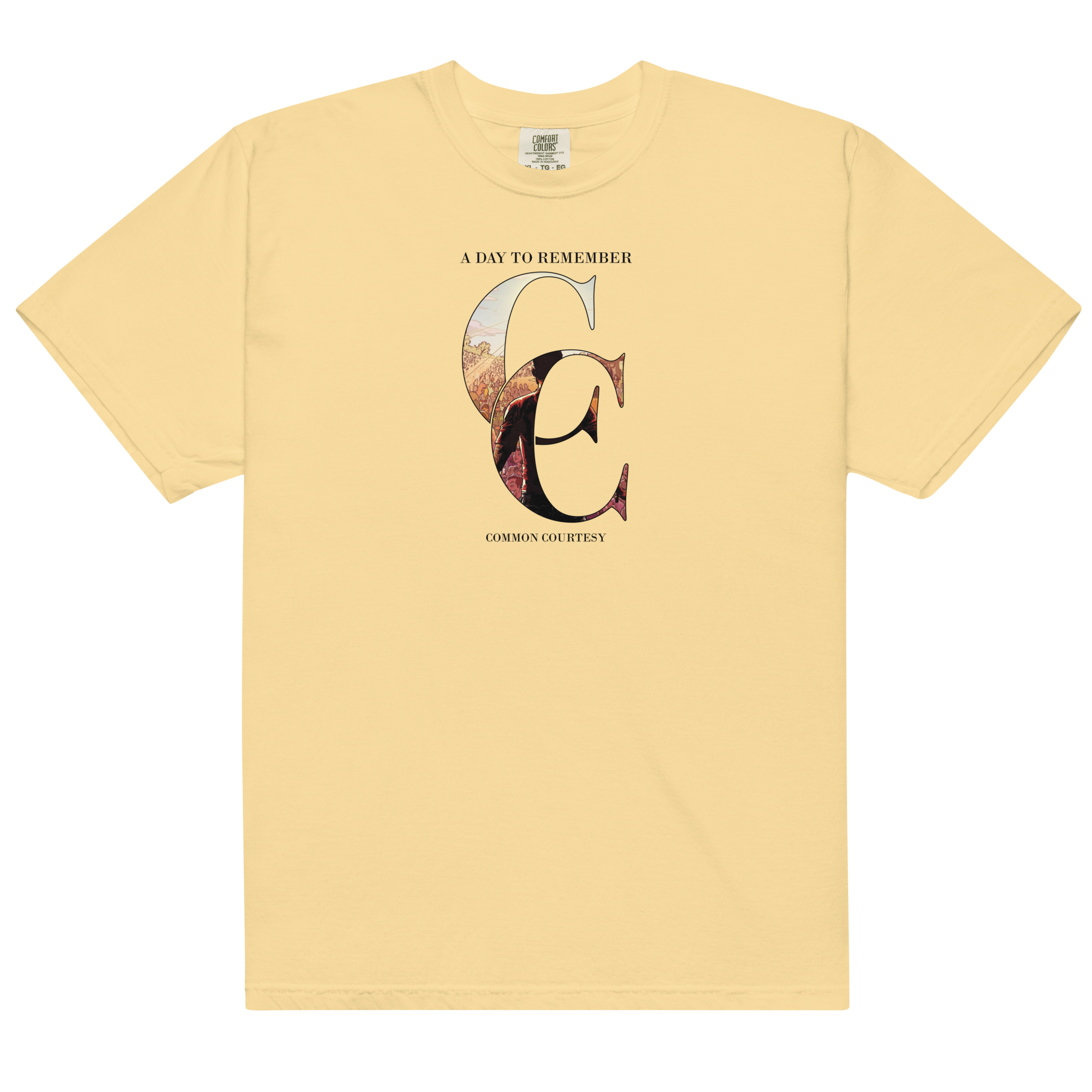 common-courtesy-t-shirt-t-shirt-jaune-100-coton image 1