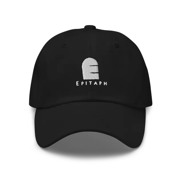 epitaph-tombstone-logo-casquette-noire-brod-e-dad-hat image 1
