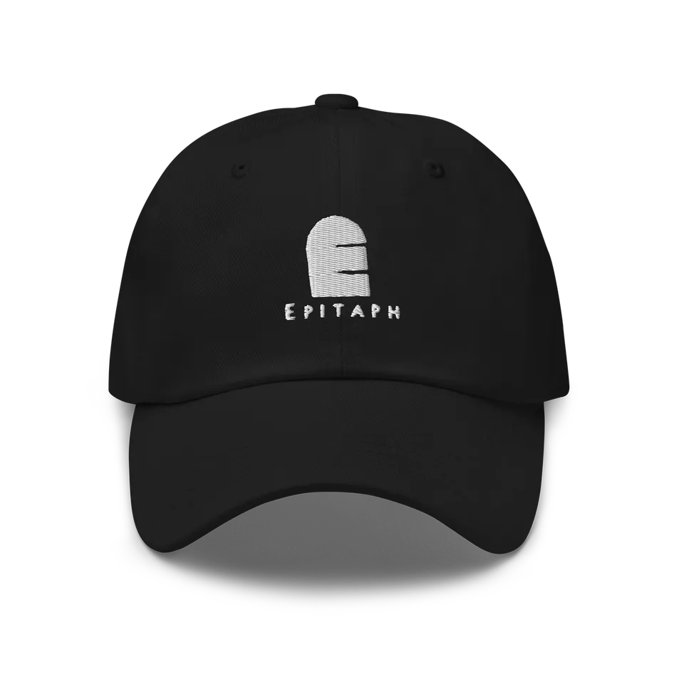 epitaph-tombstone-logo-casquette-noire-brod-e-dad-hat image 1