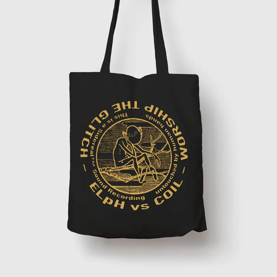 coil-worship-the-glitch-tote-bag-noir-dor image 1