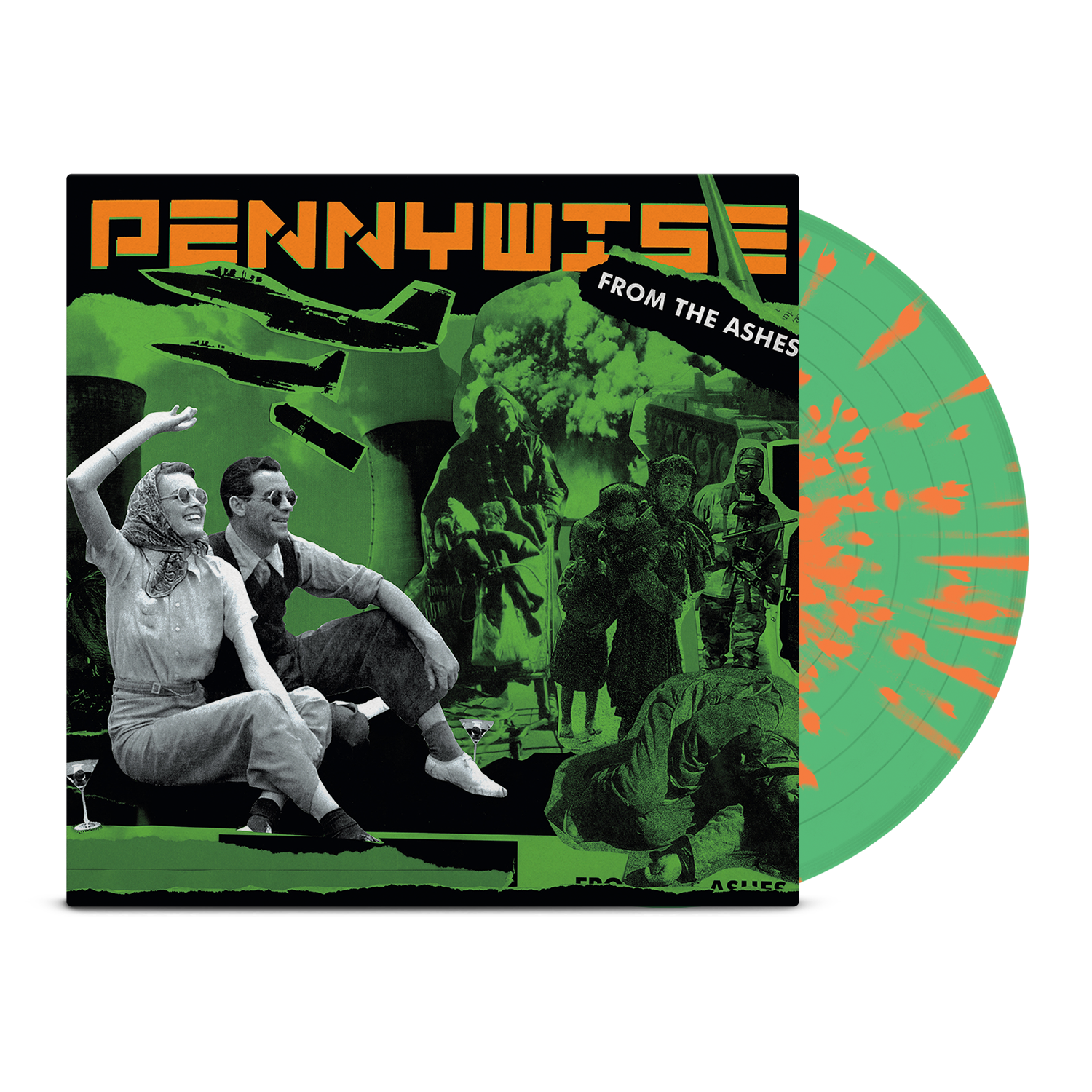 pennywise-from-the-ashes-lp-vinyle-vert-splatter image 1