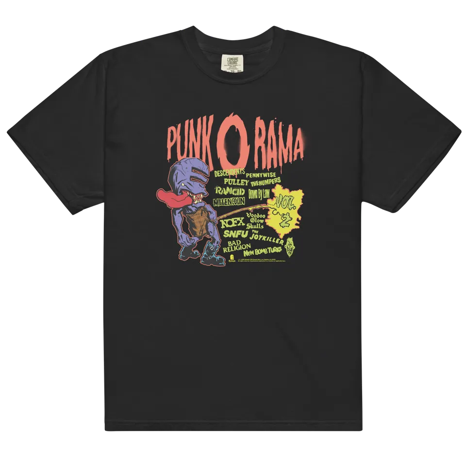 punk-o-rama-vol-2-t-shirt-noir-coton-compilation-punk image 1