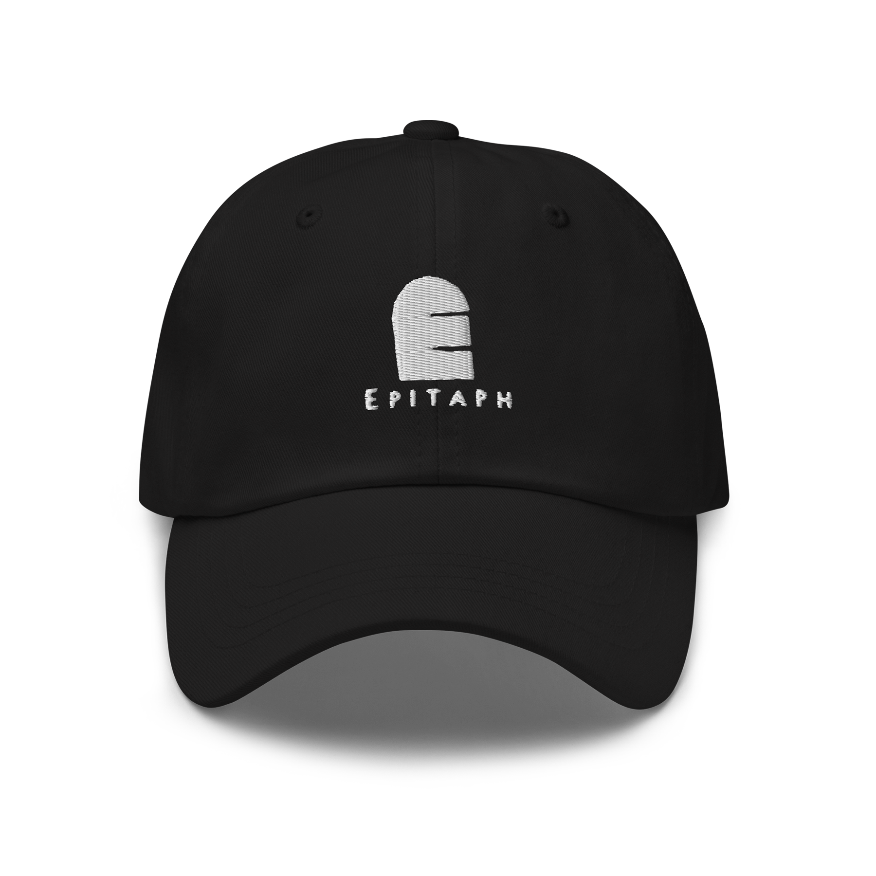 epitaph-tombstone-logo-casquette-noire-brod-e-dad-hat image 1