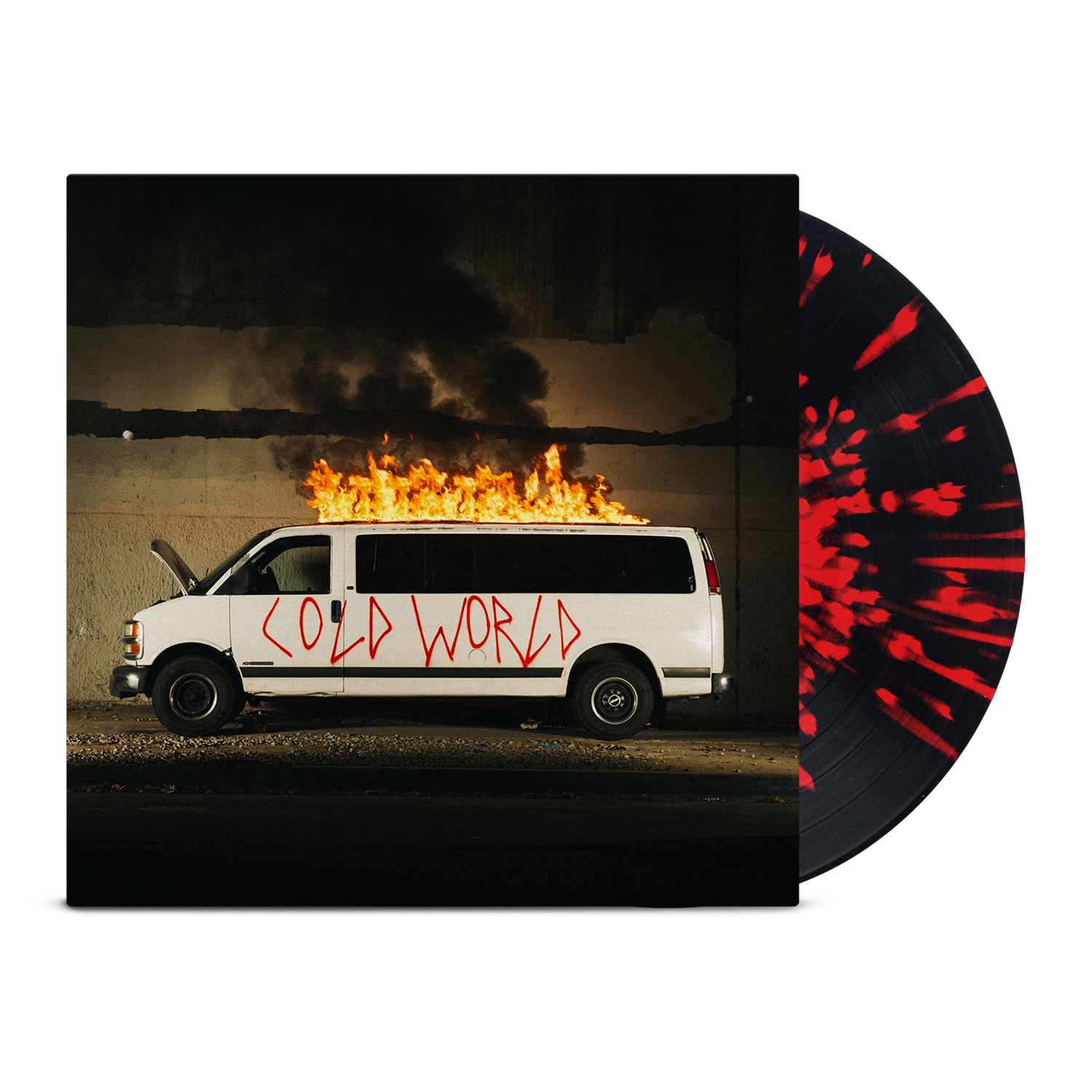 epitaph-death-lens-cold-world-vinyle-splatter-noir-rouge image 1