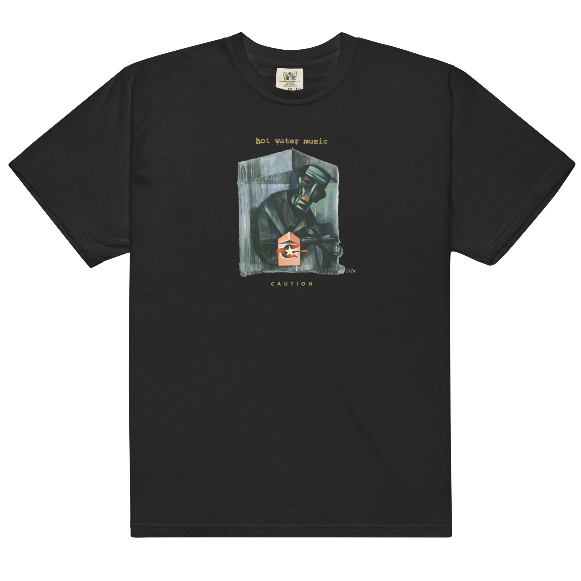 hot-water-music-caution-t-shirt-noir-coton-album image 1