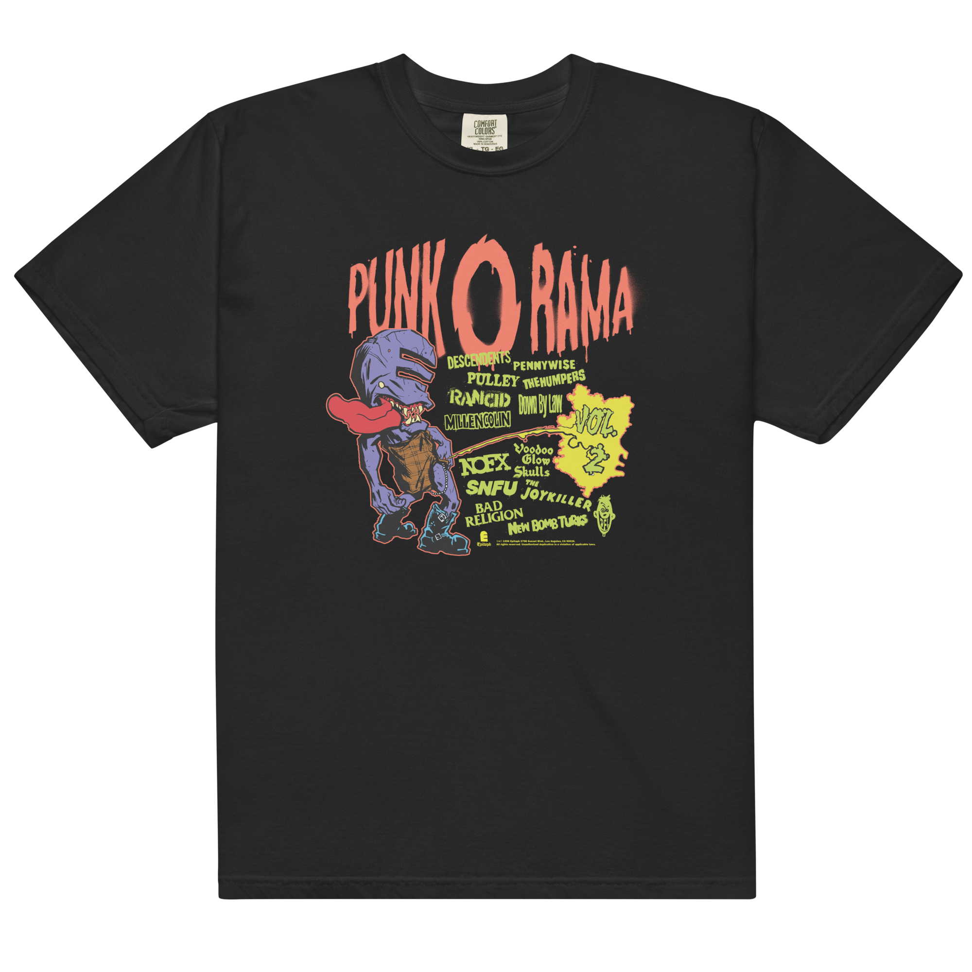 punk-o-rama-vol-2-t-shirt-noir-coton-compilation-punk image 1