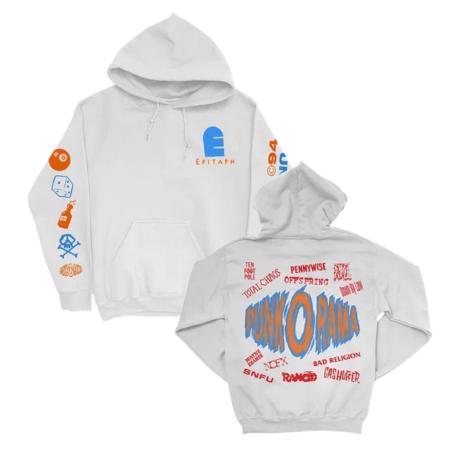 punk-o-rama-logo-pullover-hoodie-blanc-capuche image 1