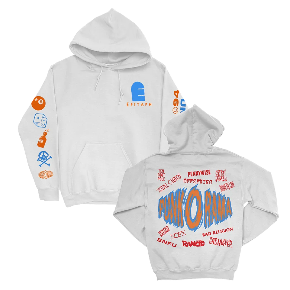 punk-o-rama-logo-pullover-hoodie-blanc-capuche image 1