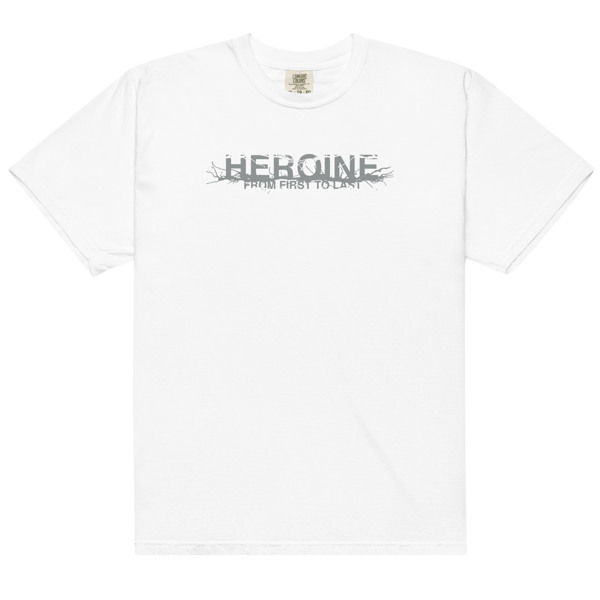 heroine-t-shirt-blanc-coton-manches-courtes-artwork image 1
