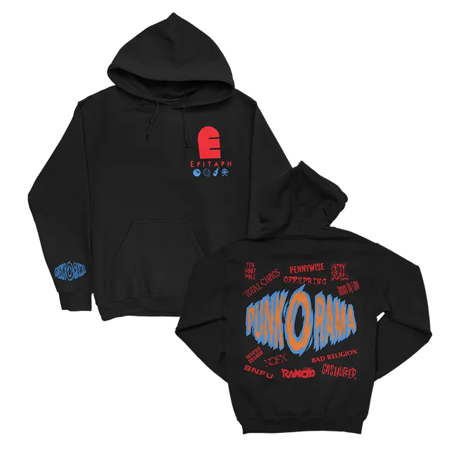 punk-o-rama-sweat-capuche-noir-logo-devant-dos image 1