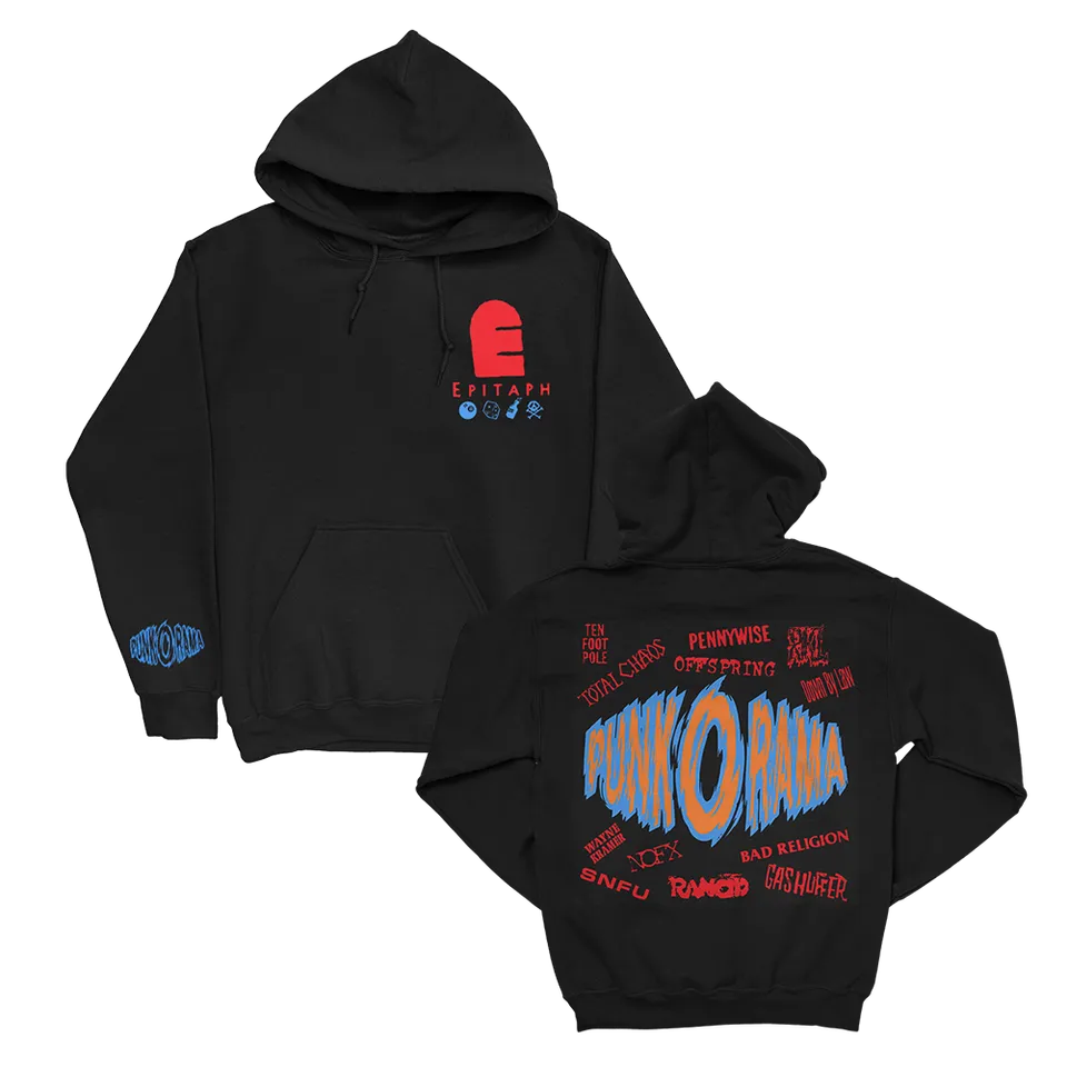 punk-o-rama-sweat-capuche-noir-logo-devant-dos image 1