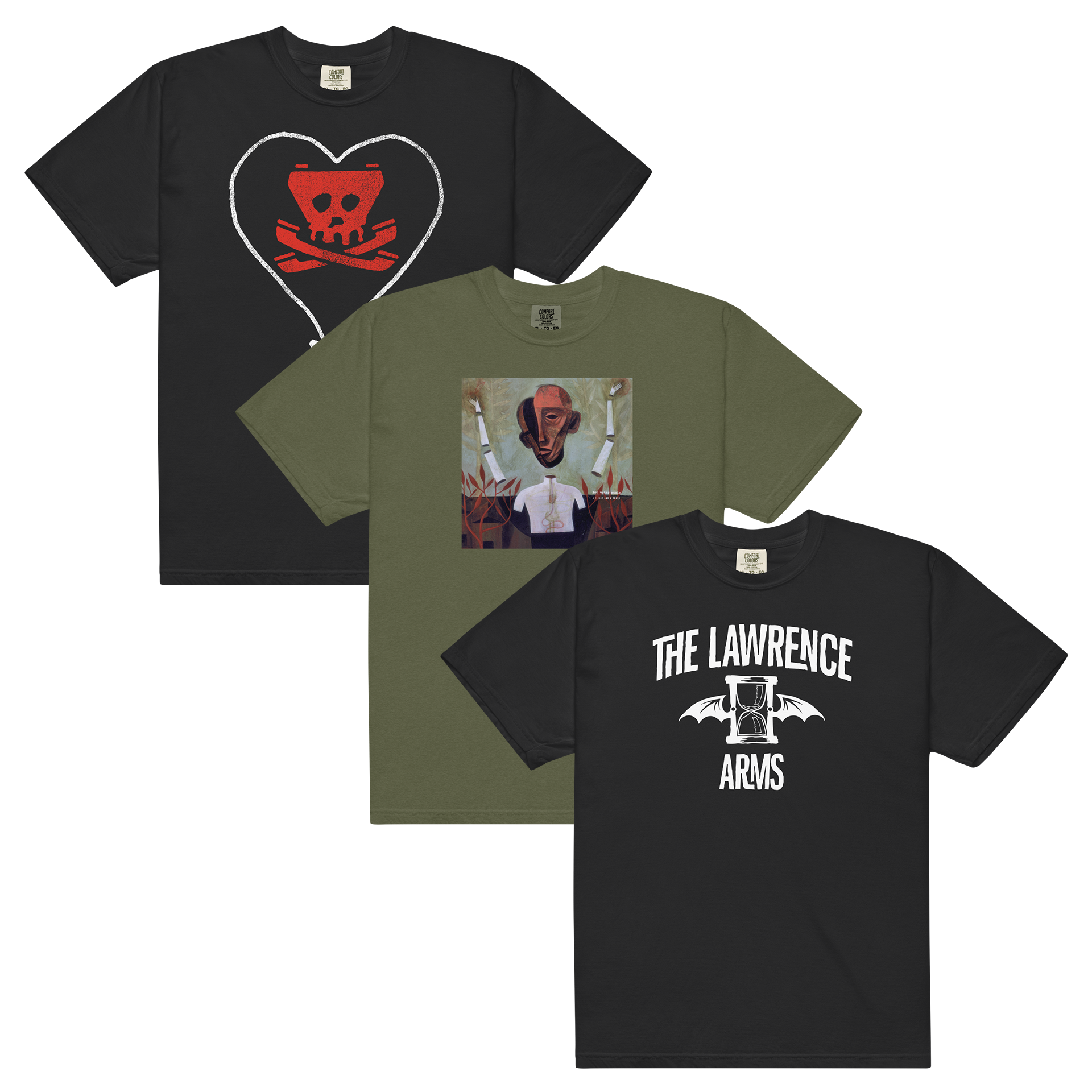 lot-3-t-shirts-alkaline-trio-hot-water-music-lawrence-arms image 1