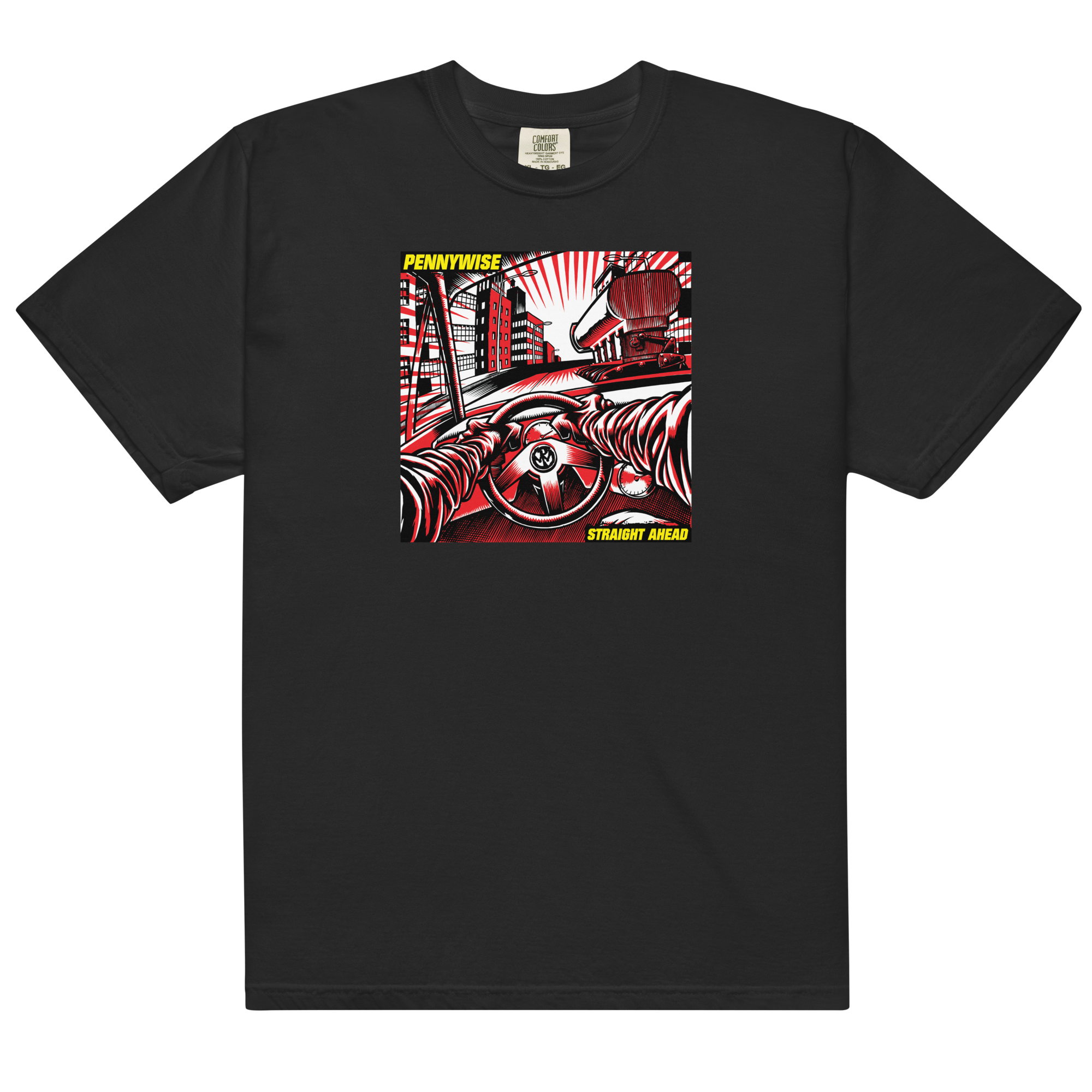 straight-ahead-t-shirt-noir-artwork-album-coton image 1