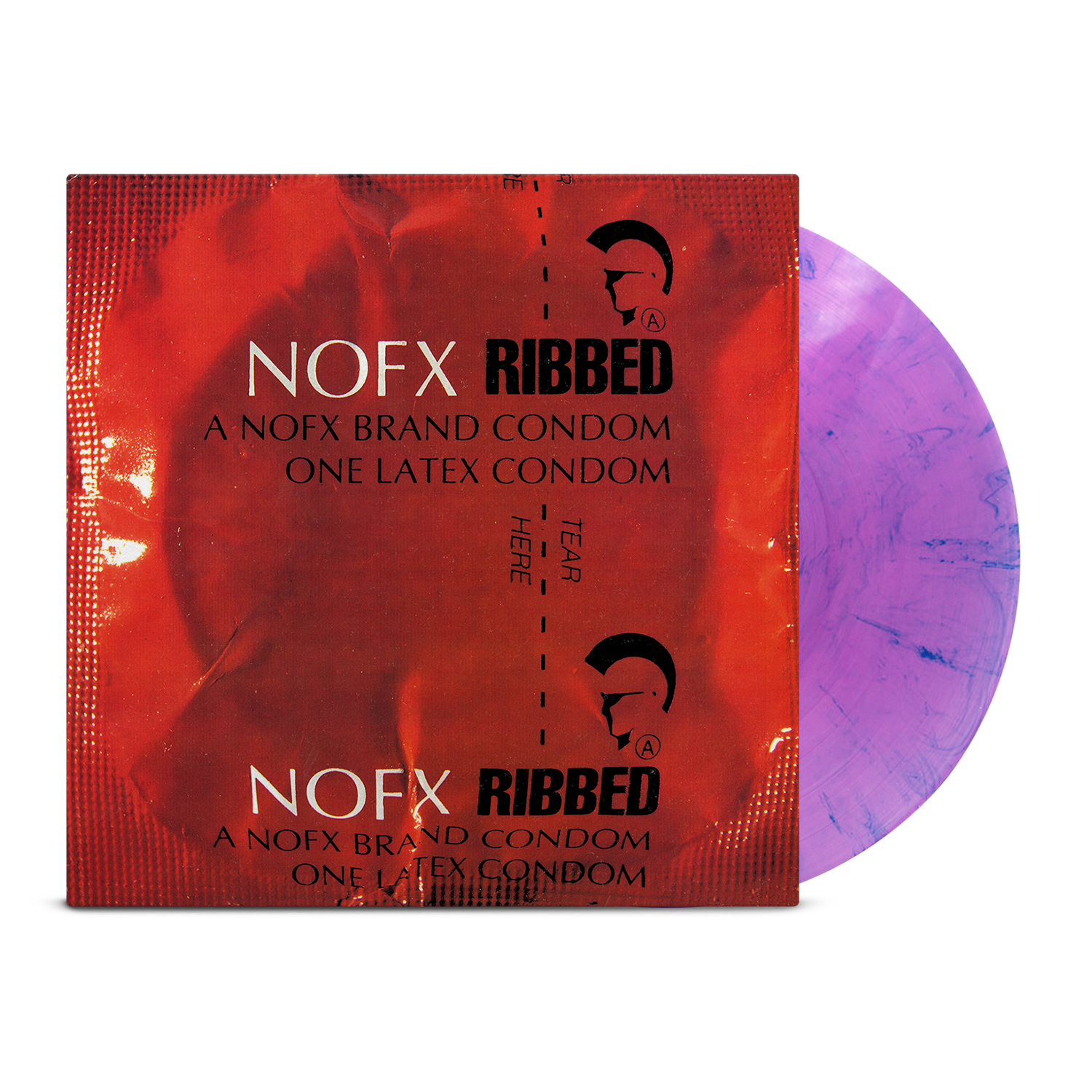 nofx-ribbed-lp-vinyle-violet-bleu-translucide image 1